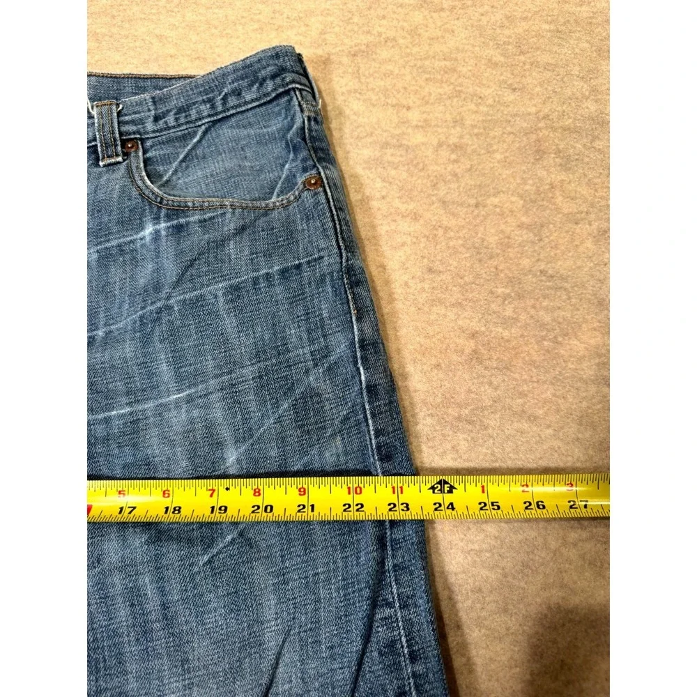 Levis 501 Original Fit Jeans Men 36x34 Blue Denim Cotton Straight Leg Button Fly